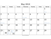 May 2010 Calendar calendar
