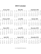 2010 Calendar (vertical, descending) calendar